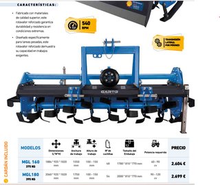 ROTOVATOR FRESADORA PARA TRACTOR RT en Liquidación