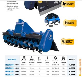 ROTOVATOR FRESADORA PARA TRACTOR RT en Liquidación