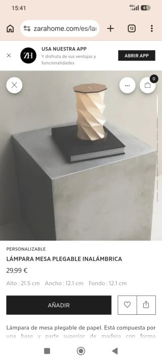 Lamparas plegables de Zara Home