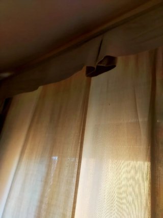 2 Cortinas panel japones bordadas con volantes