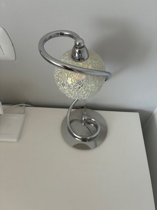 Lámpara colgante cristal y metal 2 apliques