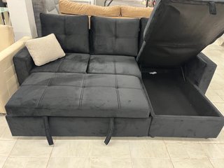 Sofá Cama Chaise Longue Negro NUEVO
