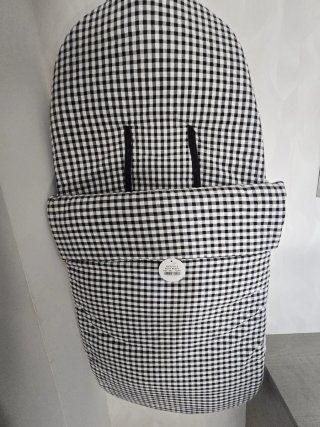 Saco de carrito vichy bebé con interior borreguito