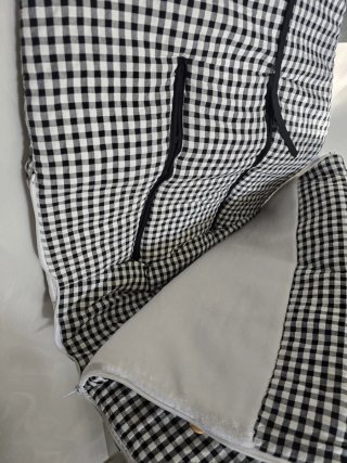 Saco de carrito vichy bebé con interior borreguito