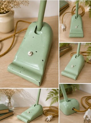 Lámpara Escritorio Vintage Verde Metal