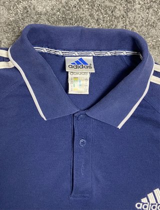 Polo Adidas Vintage Y2K Azul Marino 90s - XXL