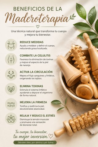 Cabina de estética: maderoterapia