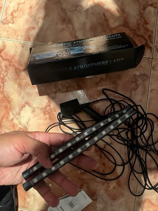 Luces LED para coche, ambiente RGB