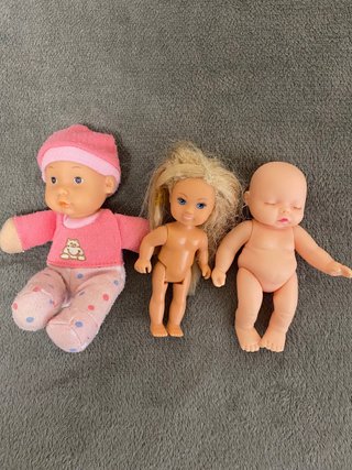 Lote de 3 muñecas bebé
