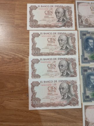 Billetes España 100 y 50 Pesetas