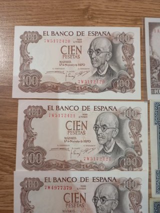 Billetes España 100 y 50 Pesetas