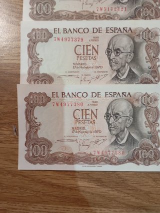 Billetes España 100 y 50 Pesetas