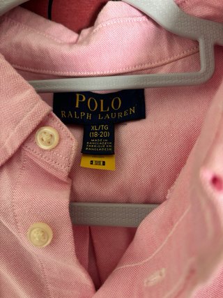 Camisa polo ralph lauren rosa tallaXlniño/S adulto
