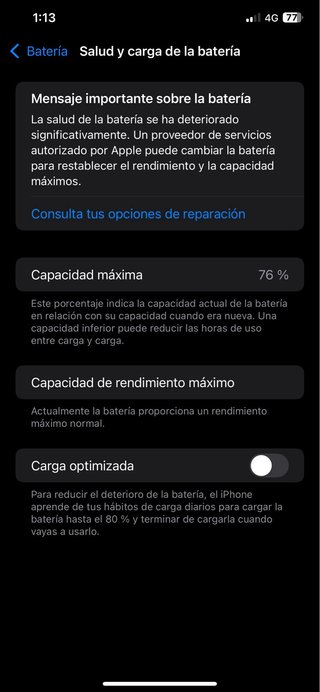 Vendo iPhone XS Max 64GB con batteria al 76%