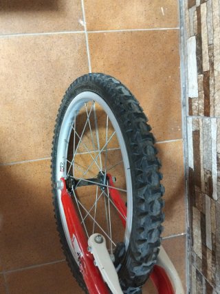 Bicicleta infantil roja