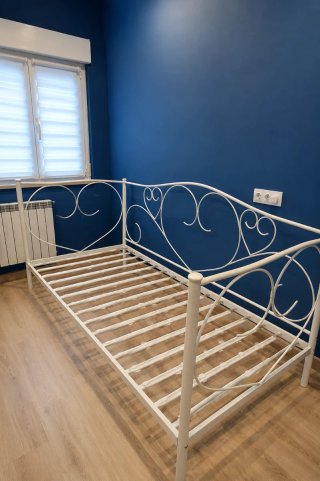 Cama individual blanca 90x190cm