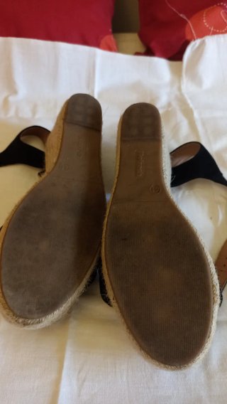Sandalias esparto negras Refresh número 41