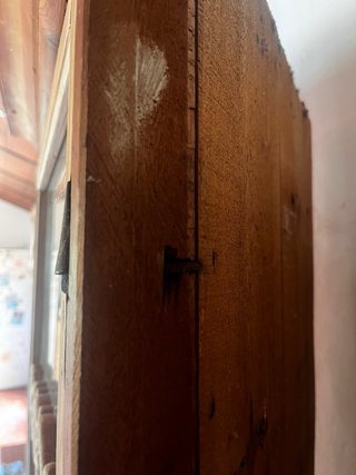 Mueble esquinero antiguo madera y cristal