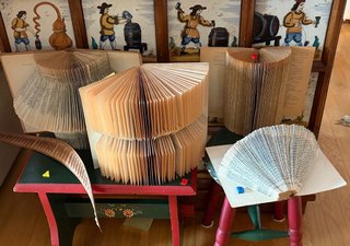 Libro de arte plegado romboide para despacho hogar
