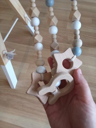 Gimnasio madera bebé plegable