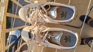 Scarpe Adidas bambina glitter bianche come nuove