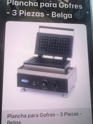 Plancha gofres belga 3 piezas nueva, profesional