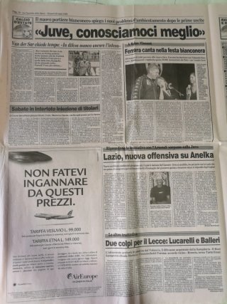 Giornale La Gazzetta dello Sport 22 Luglio 1999