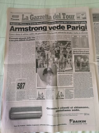 Giornale La Gazzetta dello Sport 22 Luglio 1999