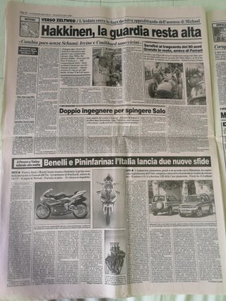 Giornale La Gazzetta dello Sport 22 Luglio 1999
