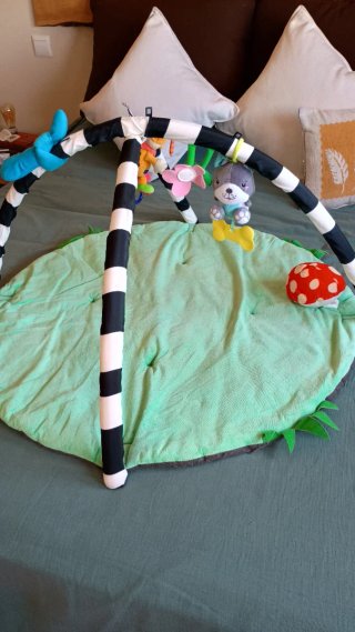 Alfombra Gimnasio Bebé con Juguetes, 90cm diametro