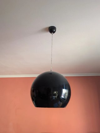 Lámpara colgante negra esférica
