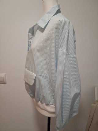 Camisa Bimba y Lola Rayas Azul Blanco,  oversize