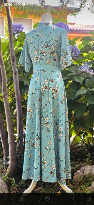 Vestido Largo Verde Agua