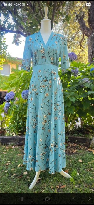 Vestido Largo Verde Agua