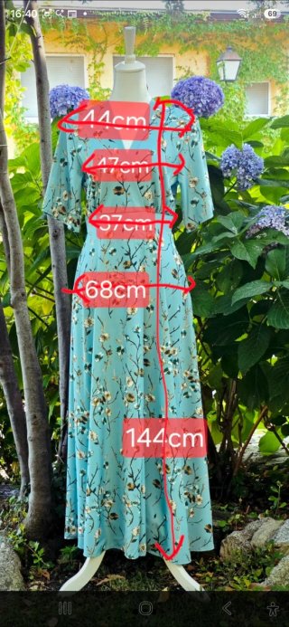 Vestido Largo Verde Agua