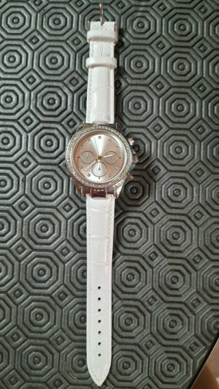 Orologio donna bianco con strass