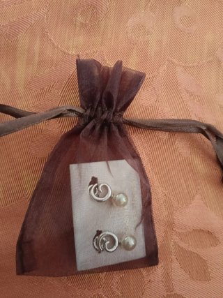 PENDIENTES PERLAS  de MALLORCA PLATA DE 1 LEY