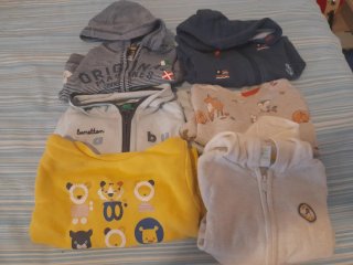 Lotto 43 vestiti misti neonato 9/12 mesi 74 cm