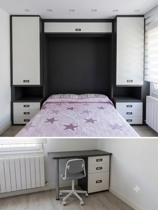 Dormitorio completo: Cama abatible matrimonio (150