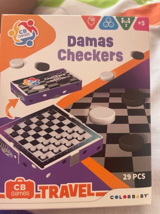 Juego Damas Checkers Travel Colorbaby