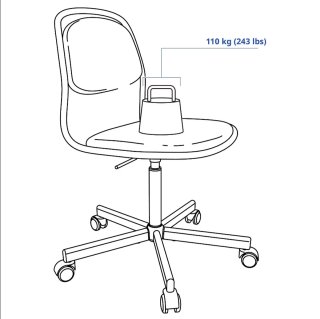 SILLA OFICINA IKEA ORFJALL