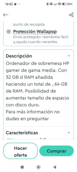 Ordenador Gaming HP Negro/Gris