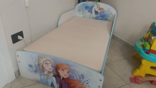 Letto Frozen con Olaf, Elsa e Anna