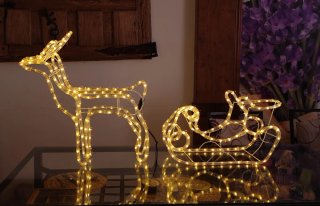Reno Navideño Luces Cálidas