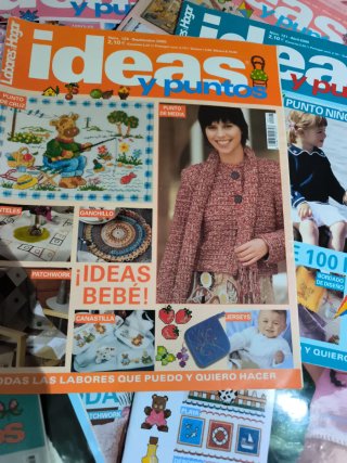 Revistas de ideas y punto de cruz, ganchillo, etc