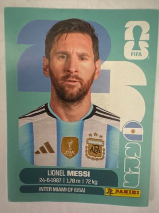 Cromo Lionel Messi Mundial 2026 FIFA