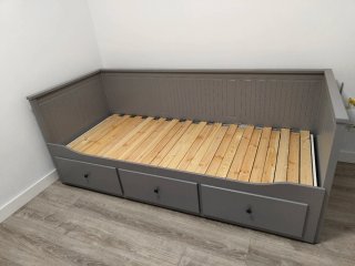 Sofá Cama IKEA Gris Madera