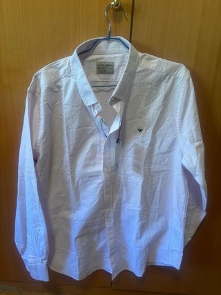 Camisa Silbon Oxford Rayas Rosa Talla XXXL