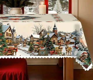 Tovaglia da Tavola natalizia Natale 240x140cm 12px