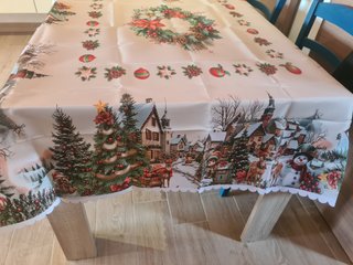 Tovaglia da Tavola natalizia Natale 240x140cm 12px